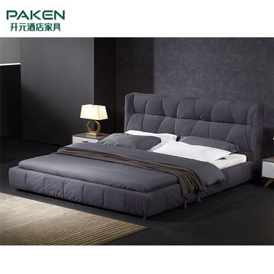 Подгоняйте современную кровать стиля Furniture&amp;Concise спальни мебели виллы с темным серым цветом