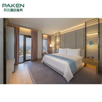 Естественная мебель спальни гостиницы Paken облицовки устанавливает сжатый стиль