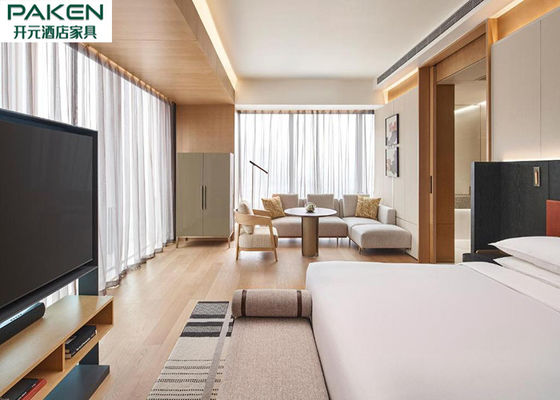 Минималистичного стиля мебели облицовки гостиничного номера Hyatt линия ориентированный на заказчика цвет бамбукового прямая