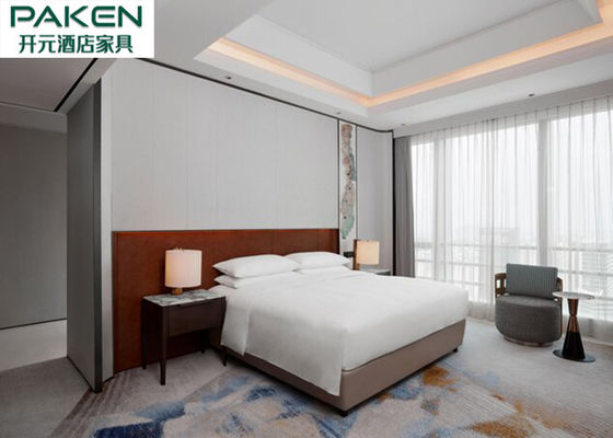Стили тенденции люкса входа мебелей спальни одиночного цвета дизайна группы Hilton Hotel тематические